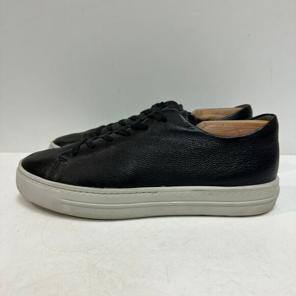 VERY GOOD Paul Green Newport Leather Sneaker Black Calf UK 8.5 / US 10 - Picture 2 of 11